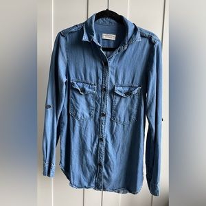 Zara Denim Button Down Shirt